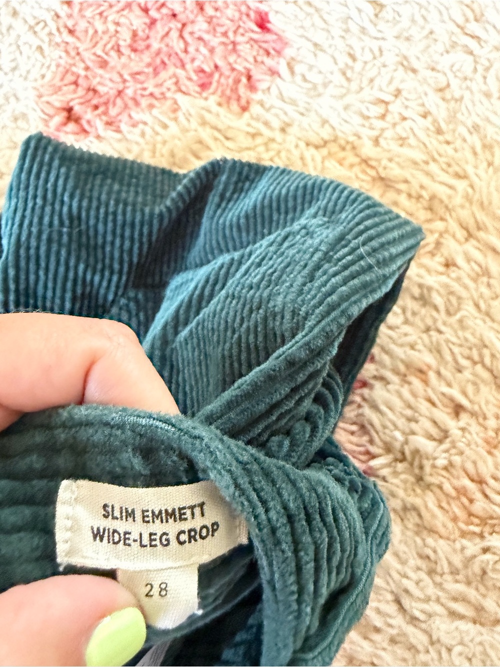 Madewell Slim Emmett Wide Leg Crop Pants - Corduroy - Picture 5 of 6